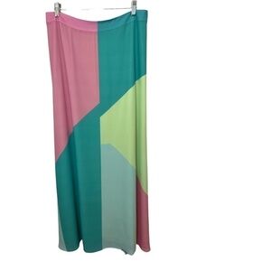 Maree Pour Toi Color Block Maxi Skirt Size 26 NWT